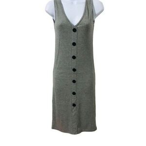 Velvet Torch gray long Sleeveless dress size L    A201